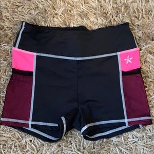 Rebel Athletic, “Stevie,” shorts. AS black/pink